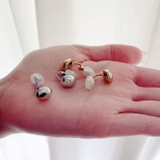 ラウンドメタルドームイヤリング イヤーカフ ノンホールピアス | FACION | 詳細画像10 