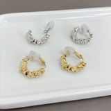 クラッシュメタルフープイヤリング イヤーカフ ノンホールピアス | FACION | 詳細画像2