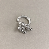 シルバー | バブルメタルイヤーカフ 片耳用 軟骨ピアス | FACION