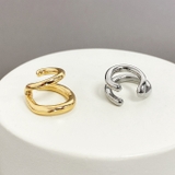 ミニ2連リングフープイヤーカフ 片耳用 軟骨ピアス | FACION | 詳細画像3