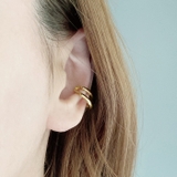 ミニ2連リングフープイヤーカフ 片耳用 軟骨ピアス | FACION | 詳細画像7