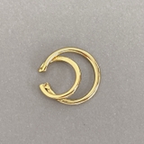 ゴールド | レイヤードメタルリングフープイヤーカフ 片耳用 軟骨ピアス | FACION