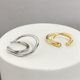 レイヤードメタルリングフープイヤーカフ 片耳用 軟骨ピアス | FACION | 詳細画像3 