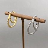 レイヤードメタルリングフープイヤーカフ 片耳用 軟骨ピアス | FACION | 詳細画像1 