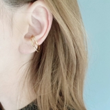 レイヤードメタルリングフープイヤーカフ 片耳用 軟骨ピアス | FACION | 詳細画像9 