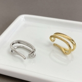 ダブルラインメタルイヤーカフ 片耳用 軟骨ピアス | FACION | 詳細画像2