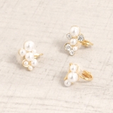 片耳用 クリップ式パールイヤーカフ 軟骨ピアスイヤリングゴールド | FACION | 詳細画像1 