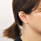 片耳用 クリップ式パールイヤーカフ 軟骨ピアスイヤリングゴールド | FACION | 詳細画像7 