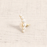 片耳用 ムーンパールクリップ式イヤーカフ 軟骨ピアスイヤリングゴールド | FACION | 詳細画像1 