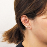 片耳用 ムーンパールクリップ式イヤーカフ 軟骨ピアスイヤリングゴールド | FACION | 詳細画像6 