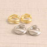 2連ミニフープワンタッチピアス開閉式シルバー ゴールド プチプラ韓国 | FACION | 詳細画像1 