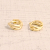 ゴールド | 2連ミニフープワンタッチピアス開閉式シルバー ゴールド プチプラ韓国 | FACION