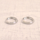 シルバー | スリムリングフープワンタッチピアス開閉式プチプラメタルシルバーゴールド | FACION