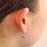 スリムリングフープワンタッチピアス開閉式プチプラメタルシルバーゴールド | FACION | 詳細画像8 