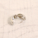 幅広ロールワンタッチフープピアス  開閉式プチプラメタルシルバーゴールド | FACION | 詳細画像3 