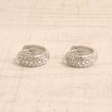 シルバー | パヴェストーンフープワンタッチピアス 開閉式 シルバー | FACION