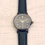 ブラック／スモール | クラシックモデルレザーウォッチ 腕時計メンズレディース大きめ | FACION
