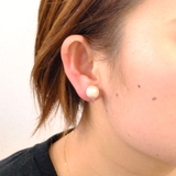 コットンパールリバーシブル樹脂イヤリング 大珠 ノンホールピアス | FACION | 詳細画像7 