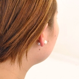 コットンパールリバーシブル樹脂イヤリング 大珠 ノンホールピアス | FACION | 詳細画像9 