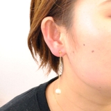 8mmコットンパールチェーン樹脂イヤリングノンホールピアス 真珠 入学式 | FACION | 詳細画像6 