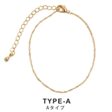 ゴールドデザインチェーンブレスレット 華奢 スリム | FACION | 詳細画像2 