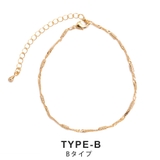 ゴールドデザインチェーンブレスレット 華奢 スリム | FACION | 詳細画像3 