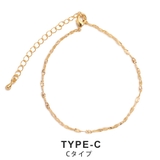 ゴールドデザインチェーンブレスレット 華奢 スリム | FACION | 詳細画像4 