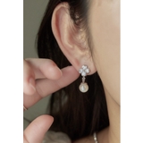 シルバー | niana ニアナ ビジューフラワーパールピアス | Fashion Letter