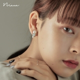niana ニアナ ストーンビジューパールサークルイヤリング | Fashion Letter | 詳細画像1