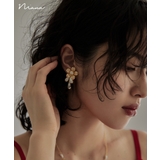 niana ニアナ メタルフラワーパールイヤリング | Fashion Letter | 詳細画像1 