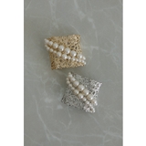 シルバー | niana ニアナ メタルパールヘアカフ | Fashion Letter