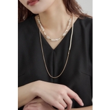 オフホワイト | niana ニアナ パールチェーン2連ネックレス | Fashion Letter