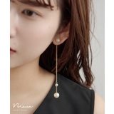 niana ニアナ パールチェーンロングピアス | Fashion Letter | 詳細画像1 