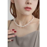シルバー | niana ニアナ ツイストパールビーズネックレス | Fashion Letter