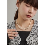 オフホワイト | niana ニアナ シャインパールショートネックレス | Fashion Letter