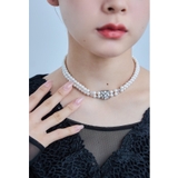 シルバー | niana ニアナ ビジューパールチョーカーネックレス | Fashion Letter