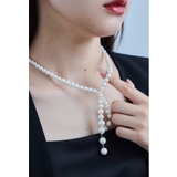 シルバー | niana ニアナ パールタイネックレス | Fashion Letter