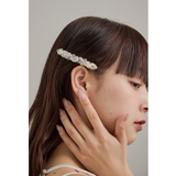 シルバー | niana ニアナ ドロップビジューパールバレッタ | Fashion Letter