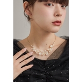 ゴールド | niana ニアナ パールフラワーネックレス | Fashion Letter