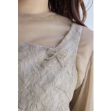 ゴールド | niana ニアナ ラインストーンリボンブローチ | Fashion Letter