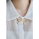 ゴールド | niana ニアナ ラインリボンブローチ | Fashion Letter