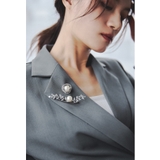 シルバー | niana ニアナ リーフパールブローチ2点セット | Fashion Letter