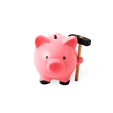 ピンク | ブタの貯金箱 & ハンマー | Flying Tiger Copenhagen