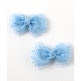 サックス | キラキラリボンヘアクリップ2個セット | F.O.Online Store