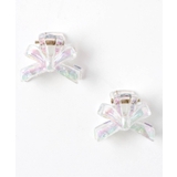 マルチカラー2 | リボン・お花クリアヘアクリップ2個セット | F.O.Online Store