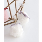 アイボリー | リボンファーイヤリング | F.O.Online Store