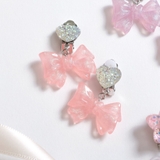 ピンク | ハートリボンイヤリング | F.O.Online Store