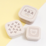 ベージュ | くま・さくらんぼ柄ランチボックス3個セット | F.O.Online Store