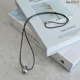 ドロップモチーフフェイクレザーネックレス | Re:EDIT | 詳細画像1