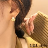 リボンモチーフパールピアス 10032 | G&L Style | 詳細画像1 